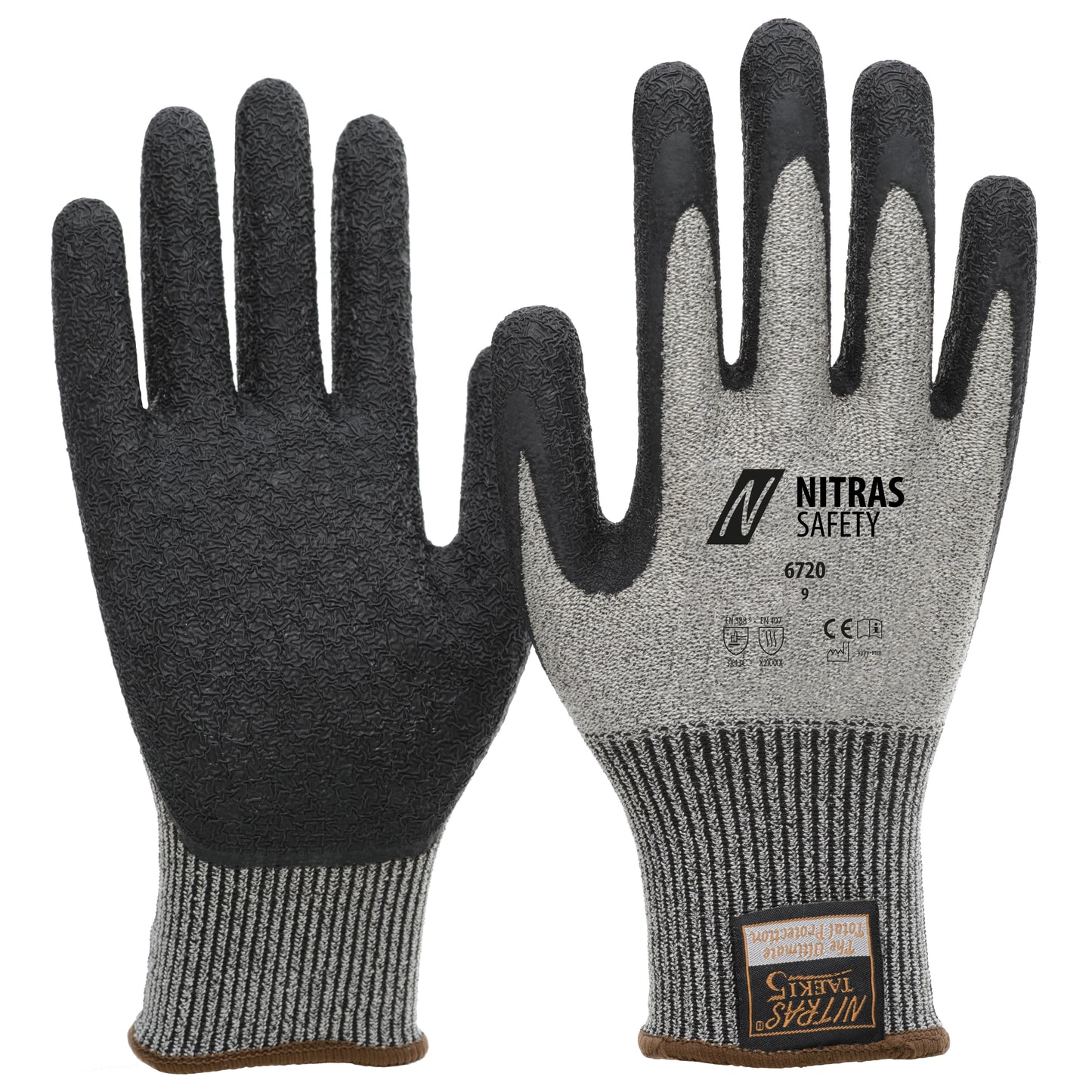 NITRAS TAEKI cut protection gloves, gray / black
