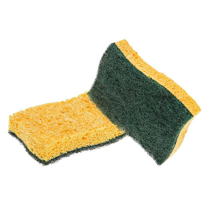 The Scotch-Brite® Classic Cleaning Sponge from 3M Deutschland GmbH is shown on a white background, slightly curved to show both the yellow soft side and the green scouring sponge.