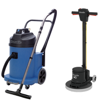 Numatic single disc machine HFM1515R / ESM set 2B with water vacuum cleaner WV900-2 and PadLoc Trei | Pack (1 piece)