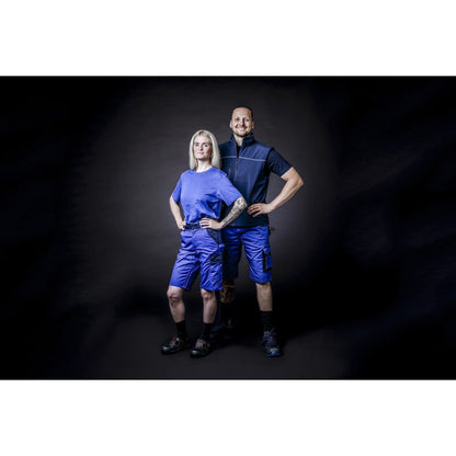 NITRAS MOTION TEX PRO FX, work trousers, short, royal blue / black