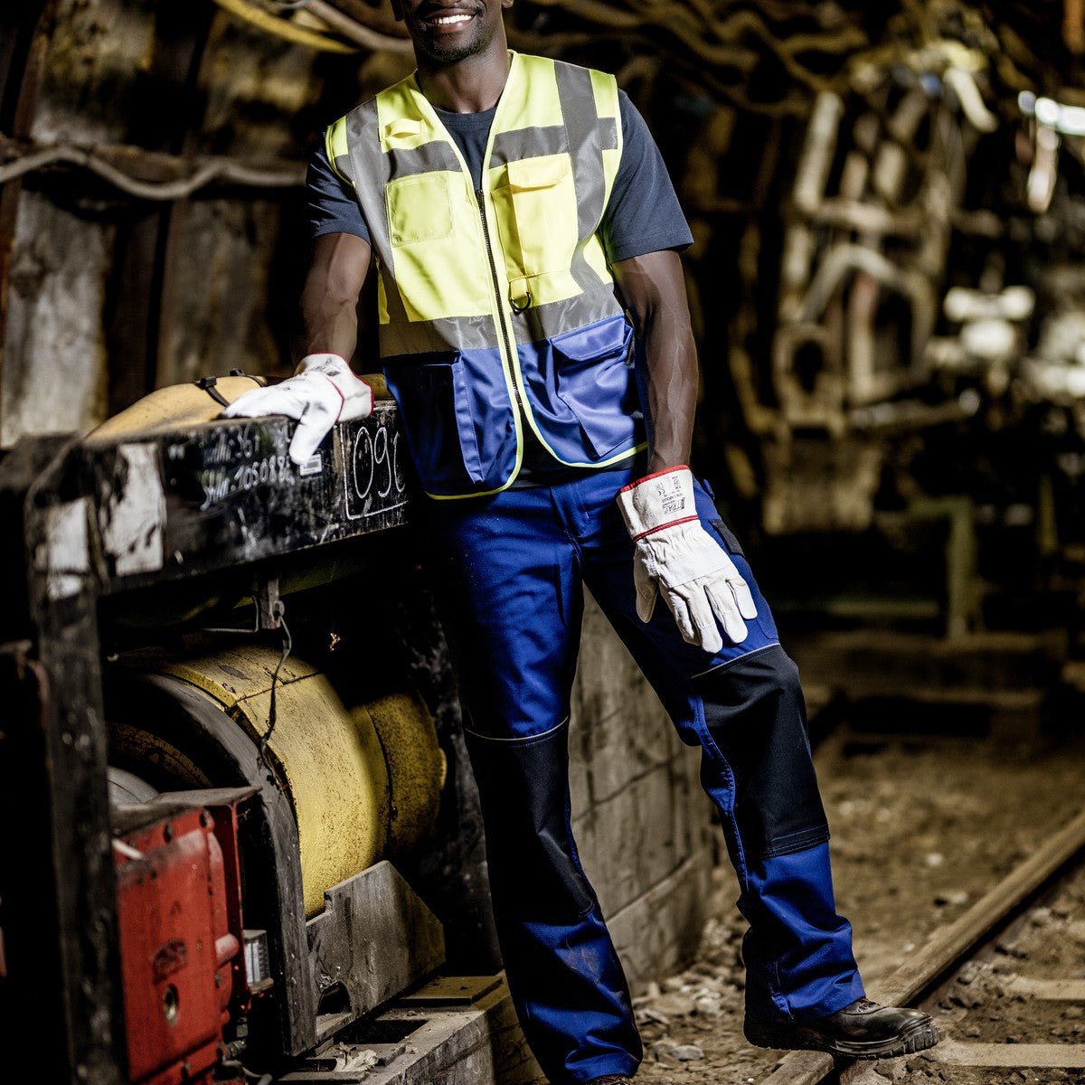 NITRAS MOTION TEX LIGHT, work trousers, long, royal blue / navy blue