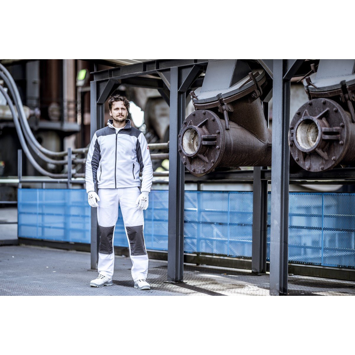 NITRAS MOTION TEX PLUS, fleece jacket, white / gray