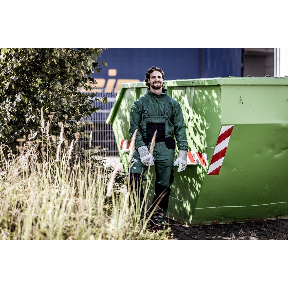 NITRAS MOTION TEX PLUS, dungarees, green / black