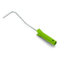 The Nölle Profi Brush small roller frame 10 cm, system 6 mm (40 cm length) is a green plastic paint roller frame with metal rod and handle hole, shown without roller cover. Brand: Nölle Profi Brush brush & paintbrush technology e.K.