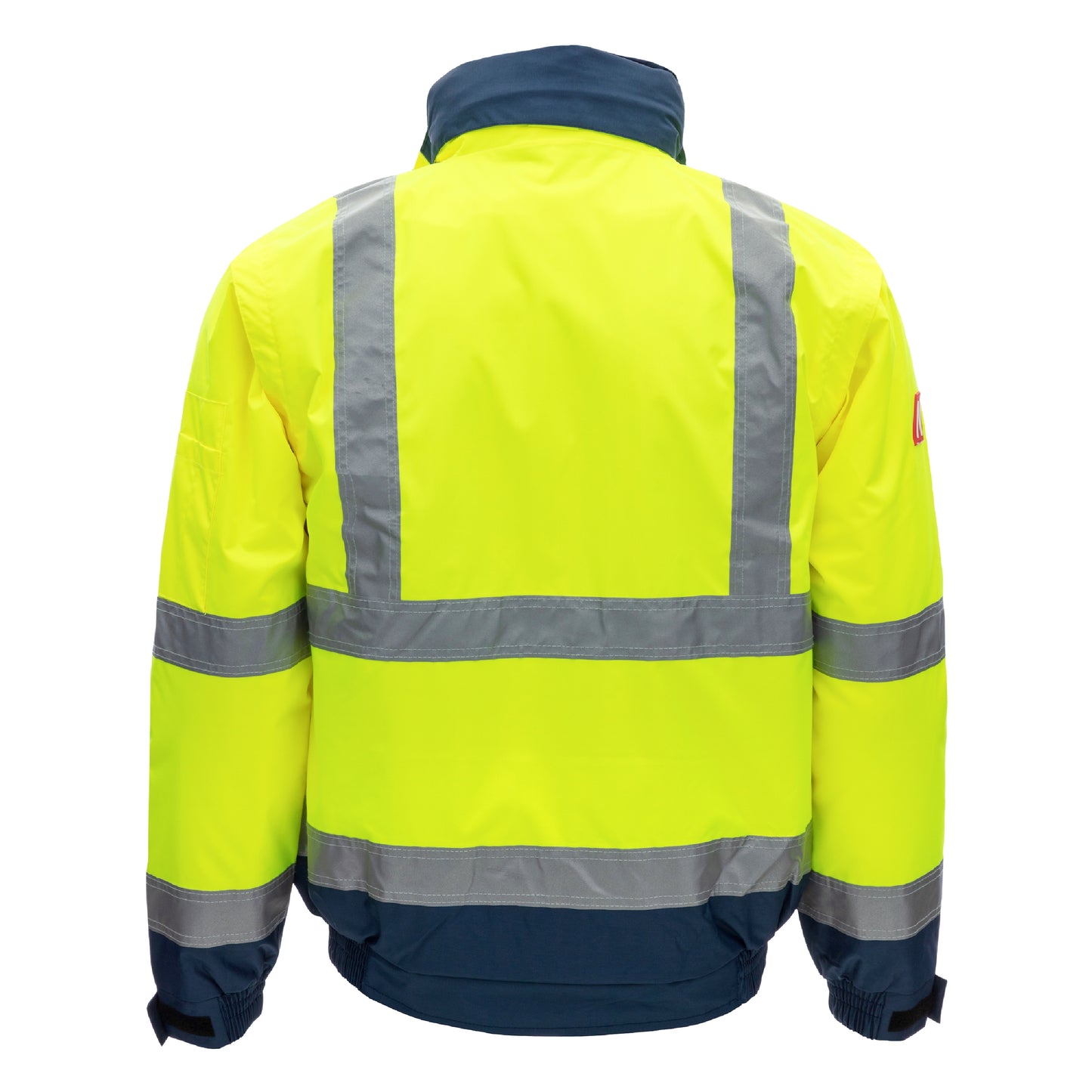 NITRAS MOTION TEX VIZ PLUS, high-visibility pilot jacket, neon yellow / navy blue