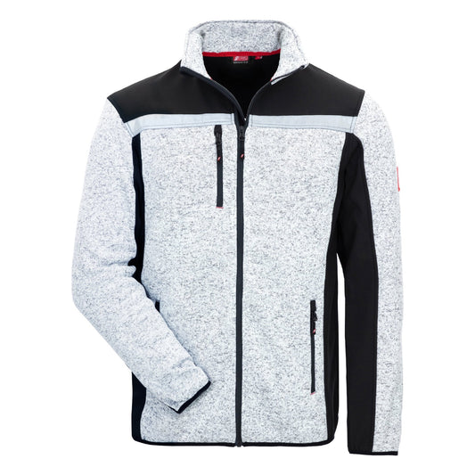 NITRAS MOTION TEX PLUS, knitted softshell jacket, light gray / black