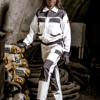 NITRAS MOTION TEX LIGHT, work jacket, white / gray