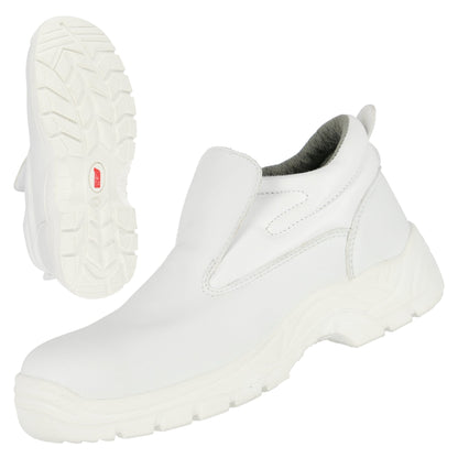 NITRAS CLEAN STEP MID SL, S2 safety slippers, white