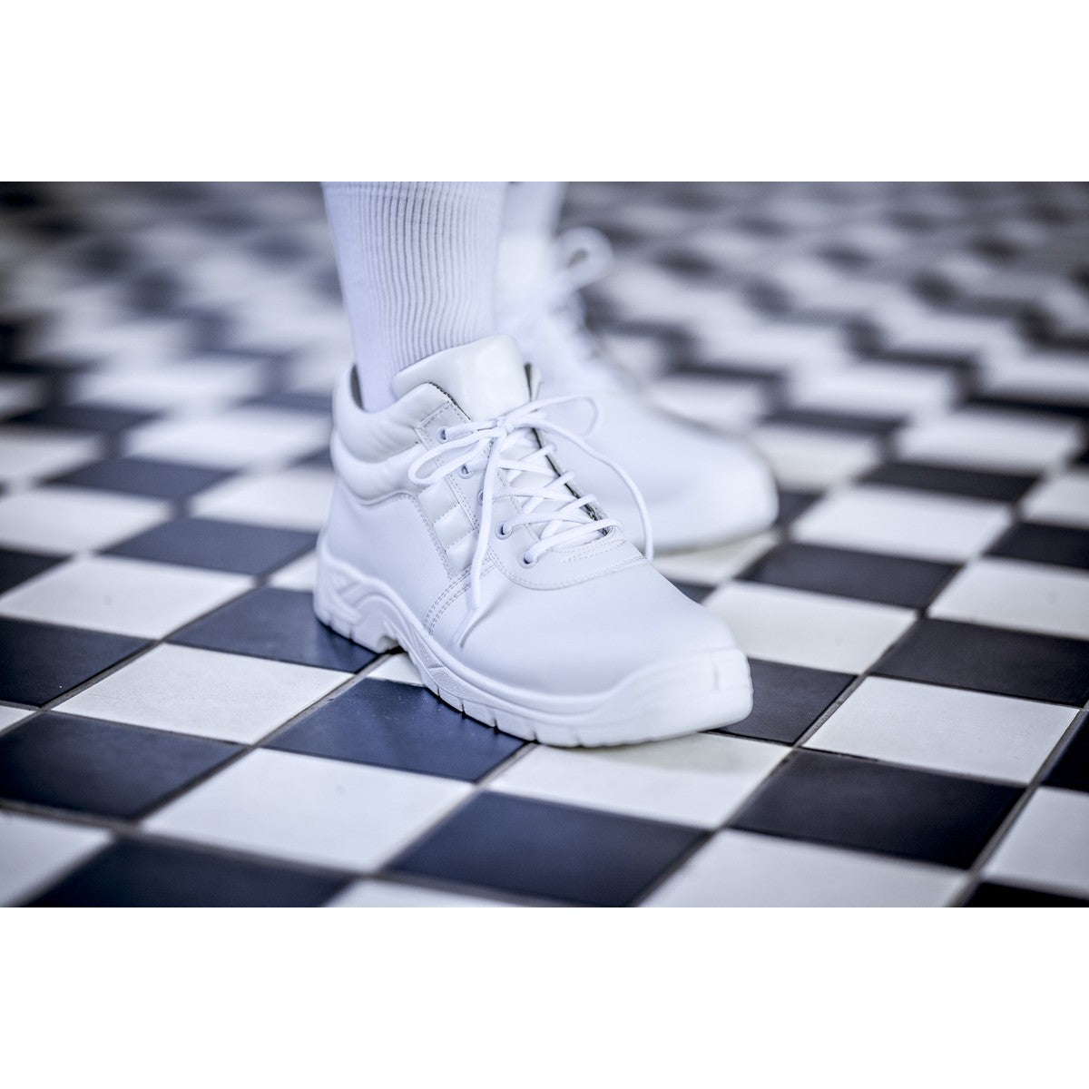 NITRAS CLEAN STEP MID, S2 safety boots, mid-height, white