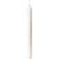 A single unlit Duni GmbH stearin candle 24x250 mm in white, with a visible wick, stands upright against a plain white background. Pack of 30 pieces, ideal for festive occasions.