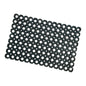 The Nölle Profi Brush rubber honeycomb mat (40x60 cm, 2.3 cm thick) from Nölle Profi Brush Bürsten- & Pinseltechnik e.K. offers increased slip resistance with its black, rectangular design and evenly distributed circular holes.