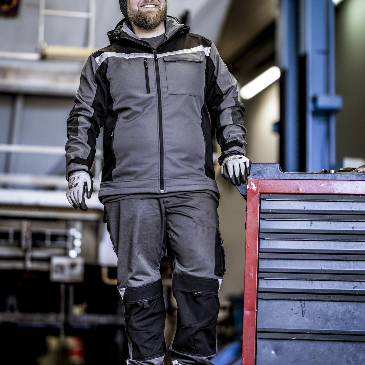 NITRAS MOTION TEX PLUS, softshell jacket, gray / black