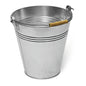 Der Nölle Profi Brush verzinkte Metalleimer 10 L von Nölle Profi Brush Bürsten- & Pinseltechnik e.K. ist mit Holzgriff und drei markanten Rillen oben abgebildet - ideal für Malerarbeiten, 1 Stück.