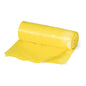 A partially unrolled Nölle Profi Brush trash bag 35 liters, 16 my, yellow (1 piece) from Nölle Profi Brush Brush & Paint Technology e.K. shows its yellow color and robust texture against a white background.