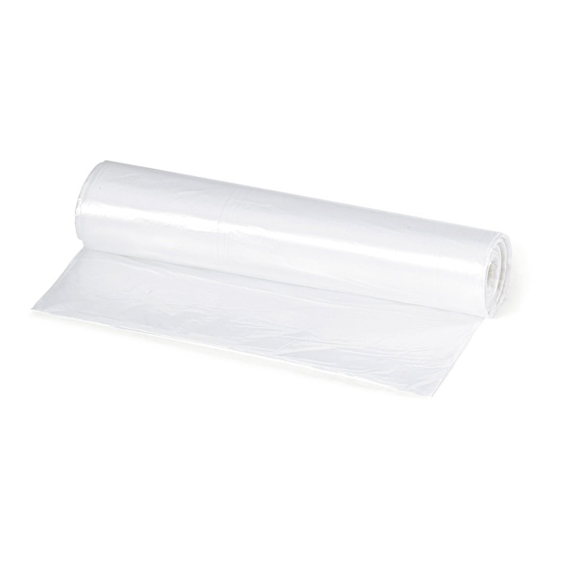 Pictured is a single roll of Nölle Profi Brush trash bags, 60 liters, transparent (by Nölle Profi Brush Bürsten- & Pinseltechnik e.K.), with one bag partially unrolled, on a solid white background.