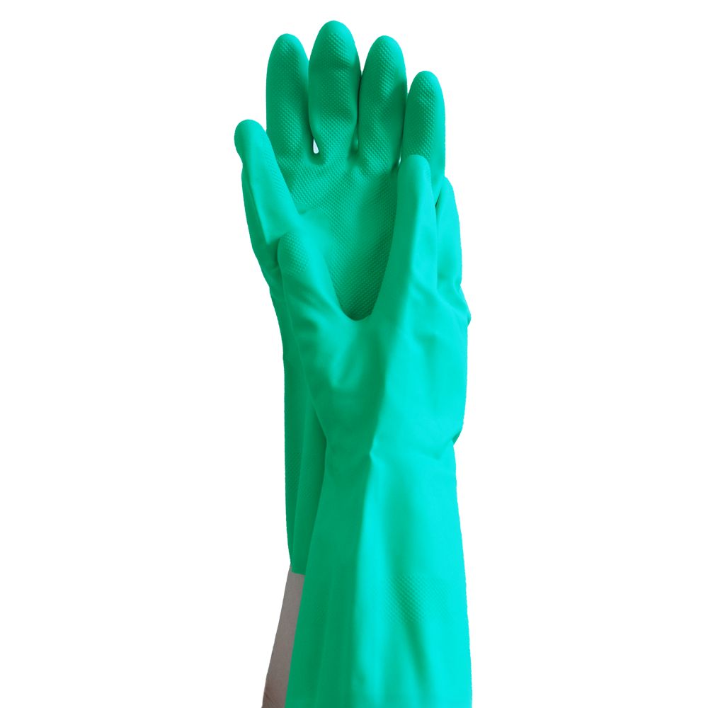 MaiMed-Safety touch chemical protection glove nitrile, green