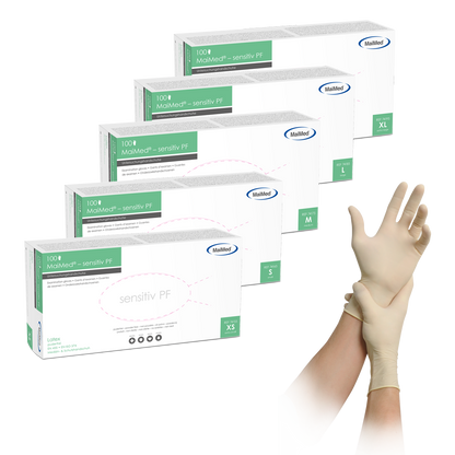 MaiMed-sensitive latex examination gloves, non-sterile, powder-free, 100 pieces/box
