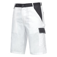 NITRAS MOTION TEX LIGHT, work trousers, short, white / grey