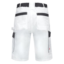 NITRAS MOTION TEX LIGHT, work trousers, short, white / grey