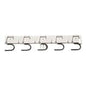 The device bar, white (440 x 50 mm) from Diversey Deutschland GmbH & Co. OHG, features four black hooks for hanging items or organizing small electronic devices. Delivered in one piece.