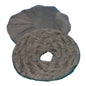 A rolled steel wool pad Inox (43 cm) from Diversey Deutschland GmbH & Co. OHG, thick and gray, is depicted with a flared end against a white background. This stainless pad cleans and polishes stone floors sustainably and is reusable. Pack of 1 piece.