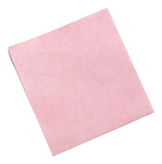 Ein einzelnes, pinkfarbenes, quadratisches TASKI Allegro Light Oberflächentuch von Diversey Deutschland GmbH & Co. OHG ist auf weißem Hintergrund abgebildet.