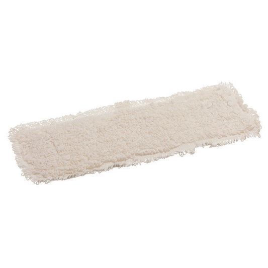 Der TASKI Swing Mop Standard von Diversey Deutschland ist ein cremefarbenes, rechteckiges Schlingen-Mop-Pad aus 50/50 Viskose/Polyestergemisch. Er hat eine strukturierte Oberfläche für eine effektive Bodenreinigung und ist waschbar bis 95°C. Die Packung enthält 1 Stück.