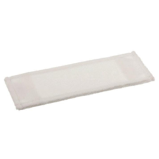 Der TASKI Multi Mop Wischbezug von Diversey Deutschland GmbH & Co. OHG ist ein rechteckiger weißer Bezug mit leicht erhöhten Kanten für effektives Reinigen, der flach auf einem schlichten weißen Hintergrund liegt.