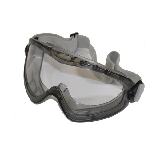 Die Diversey Deutschland Vollsicht-Schutzbrille verfügt über chemikalienbeständige Acetatgläser, eine optimale Abdichtung des Augenbereichs und ein verstellbares graues Band zum Schutz vor Schmutz und Flüssigkeiten. Packung enthält 1 Stück.