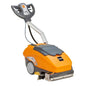The TASKI swingo 350 B BMS from Diversey is an extremely compact, maneuverable, battery-powered scrubber dryer with an integrated charger - ideal for small and cluttered areas. Includes 2x 12 V-25 Ah batteries.