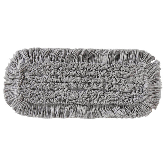 Der TASKI MicroEasy Hygiene Allround Mop von Diversey Deutschland GmbH & Co. OHG ist ein rechteckiger, grauer Chlorresistenter Wischmopp mit dicht geschlungenem Mikrofasergarn und längeren Fransen, ideal für hygienisch sensible Bereiche, abgebildet auf weißem Untergrund.
