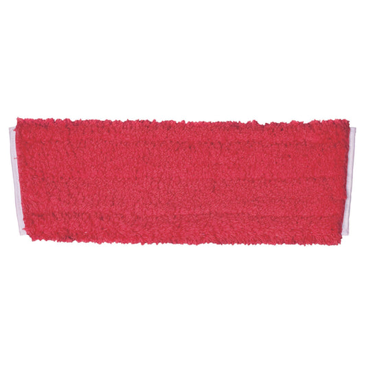 Der TASKI Jonmaster Hygiene MicroMop (40 cm) der Diversey Deutschland GmbH & Co. OHG ist ein rechteckiger roter Wischmopp mit strukturierter, flauschiger Mikrofaseroberfläche, der für den hygienischen Gebrauch konzipiert und auf weißem Hintergrund abgebildet ist.