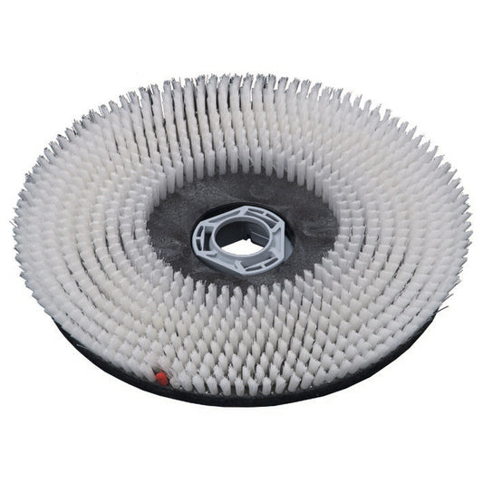 Die Scheuerbürste Waschbeton (43 cm) von Diversey Deutschland GmbH & Co. OHG, mit abgewinkelten Borsten und zentraler Nabe, passt zu swingo 1850 & 4000 Maschinen - ideal für die effiziente Reinigung von Waschtonflächen. Die Packung enthält 1 Stück.