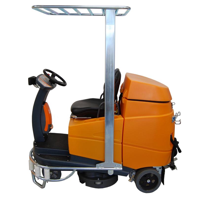 A protective roof FOPS driver's protective roof from Diversey Deutschland GmbH & Co. OHG, for swingo 4000 & 5000, offers protection against falling objects and is only available in conjunction with the chassis bumper set 7518423. The package contains one piece.