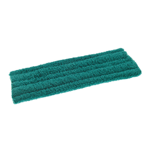 Der TASKI Jonmaster Ultra Dry Mop Klett-Mikrofaserbezug von Diversey Deutschland GmbH & Co. OHG ist ein grünes, rechteckiges Reinigungspad mit strukturierter, geriffelter Oberfläche, das für die Verwendung mit einem Ultra Dry Mop entwickelt wurde und aus synthetischen Fasern für eine effektive Reinigung besteht.