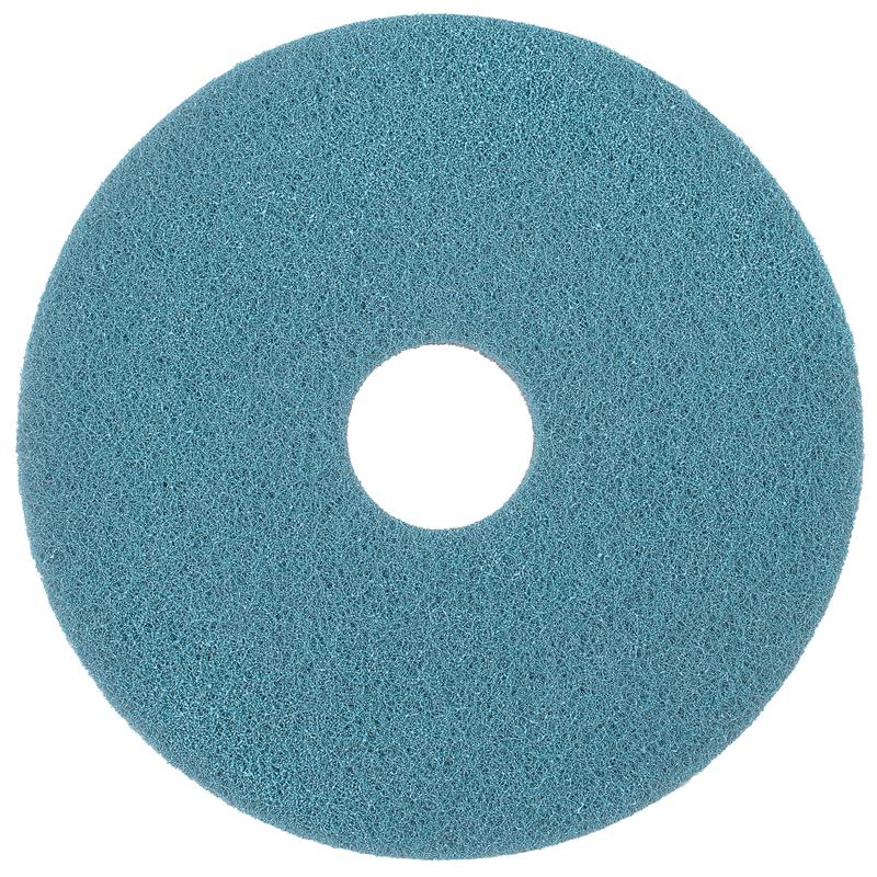The Twister Pad Blue – round, for stone floors from Diversey Deutschland GmbH & Co. OHG is a blue, round pad with a rough surface and central hole, depicted from above on a white background.