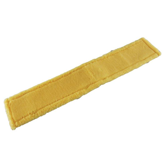 Der TASKI Contact Mop von Diversey Deutschland GmbH & Co. OHG ist ein rechteckiges, gelbes Pad mit weicher, plüschiger Textur und genähten Rändern, das für die dauerhafte, professionelle Bodenreinigung konzipiert wurde und auf einem weißen Hintergrund abgebildet ist.