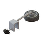 The TASKI wall protector with wheel from Diversey Deutschland GmbH & Co. OHG is a curved metal wheel with a black rubber tire and adjustable bracket - ideal as a wall or scratch protector (package: 1 piece).