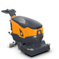 The TASKI ULTIMAXX 900 RB45 P BMS 13A gel ready from Diversey Deutschland GmbH & Co. OHG is an orange/gray scrubber-dryer for commercial use, ideal for building cleaning and large areas, equipped with wheels, handle, and brush attachments.