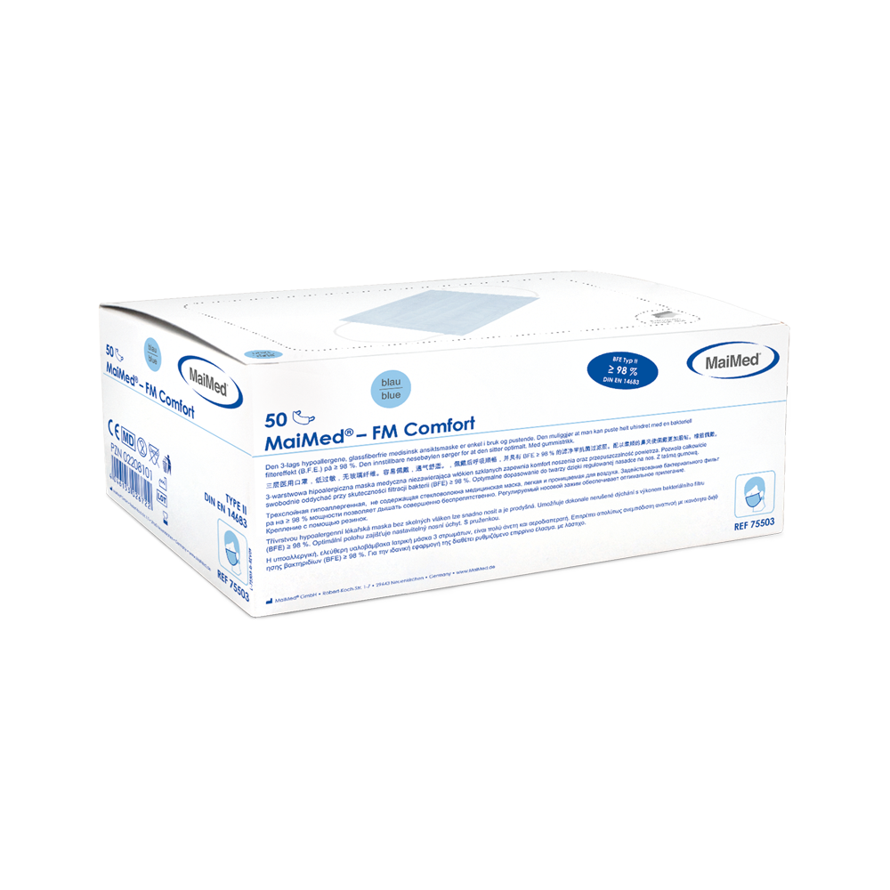 MaiMed-FM Comfort surgical mask, non-sterile, 3-ply, 50 pieces/box