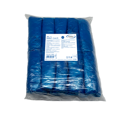 MaiMed-Cover PE shoe covers Disposable shoe covers made of PE, blue, 100 pieces/pack. | Pack (100 pieces)