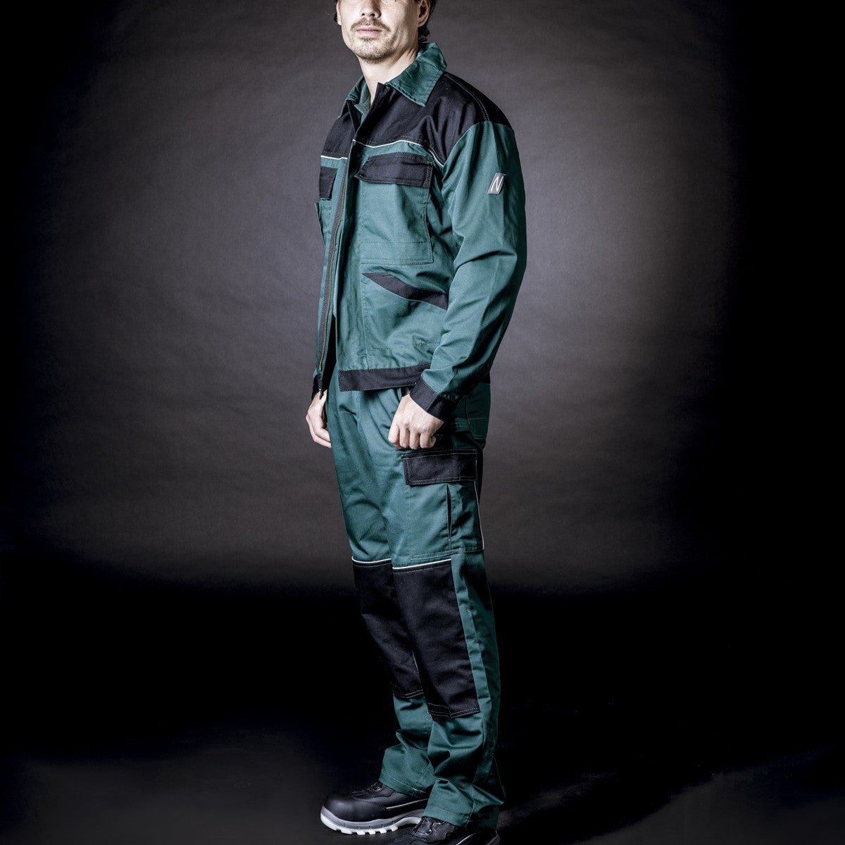 NITRAS MOTION TEX LIGHT, work trousers, long, green / black