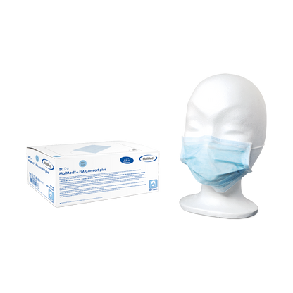 MaiMed-FM C plus., mask, unst. with rubber surgical mask, non-sterile, 3-ply, blue, 50 pcs./box | Box (50 pieces)