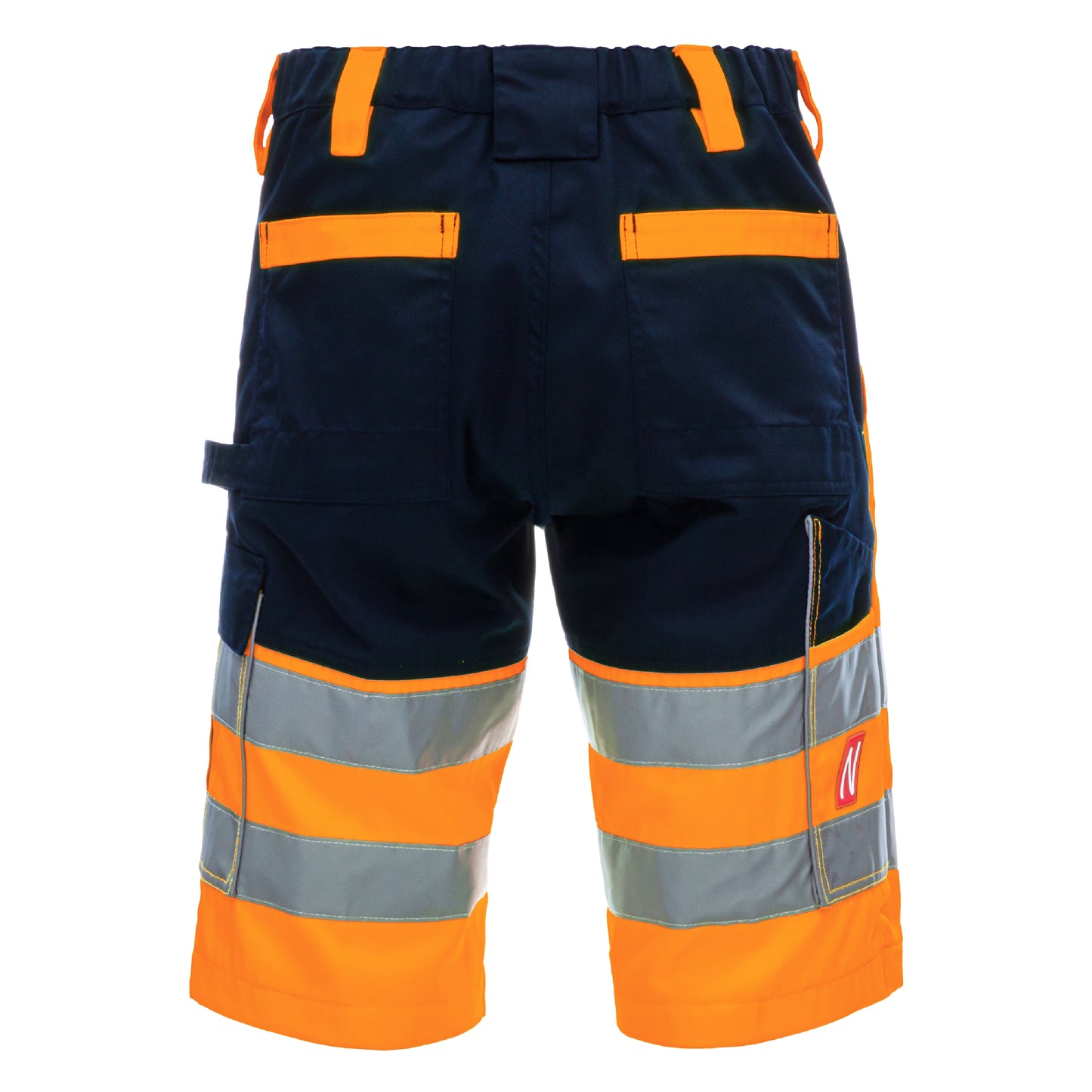 NITRAS MOTION TEX VIZ, high-visibility work trousers, short
