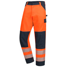 NITRAS MOTION TEX VIZ, long high-visibility work trousers