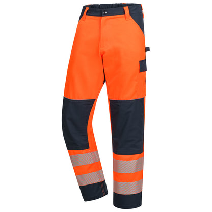 NITRAS MOTION TEX VIZ, long high-visibility work trousers