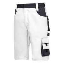 NITRAS MOTION TEX PLUS, work trousers, short, white / grey