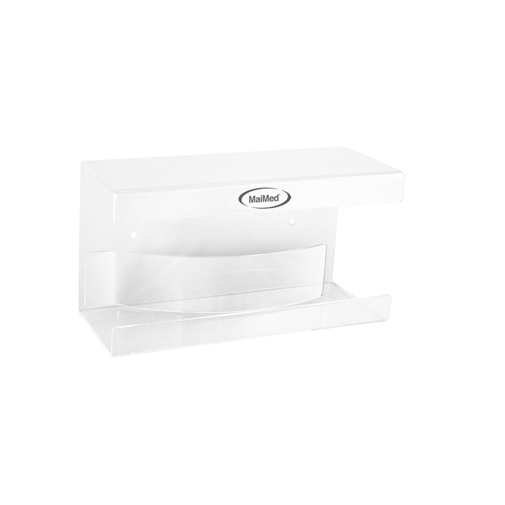 MaiMed wall holder for glove boxes with spring made of acrylic - dimensions: 246x106x135mm - pack of 1 | Pack (1 piece)