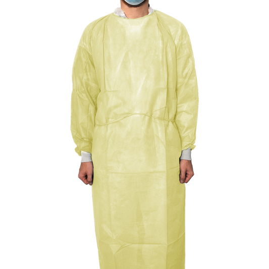 MaiMed-Coat ViruGuard, protective gown made of fleece, yellow BW cuffs, 140x140cm, 10 pieces/pack Series: Protect | Pack (10 pieces)