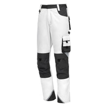 NITRAS MOTION TEX PLUS, work trousers, long, white / gray
